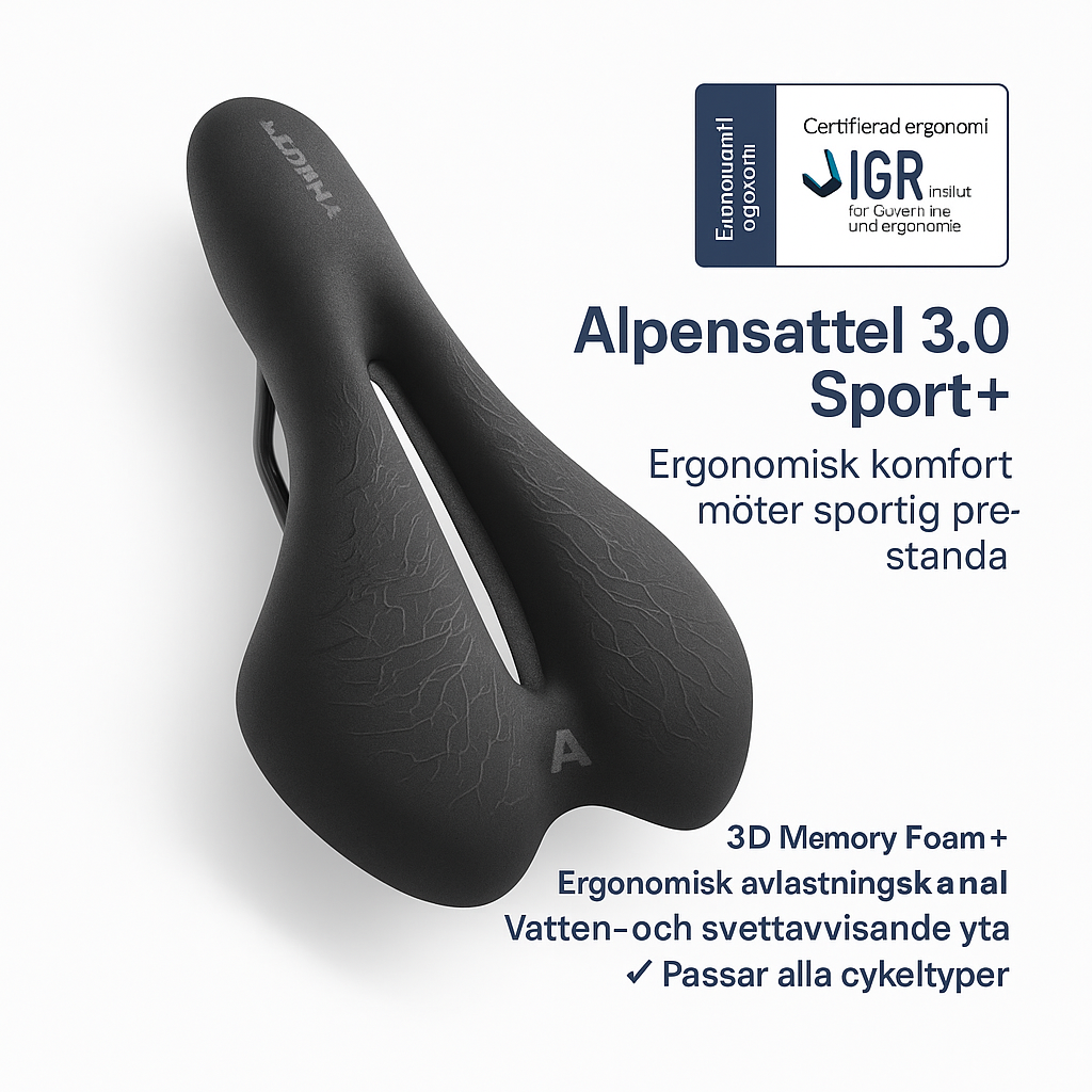 Alpensattel 3.0 Sport+ – Maximal komfort för aktiva cyklister
