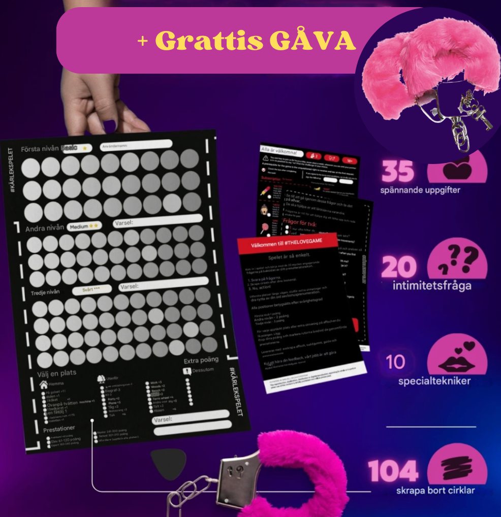 The Love Game – Skrapaffisch med 169 Kärleksutmaningar + Gratis gåva