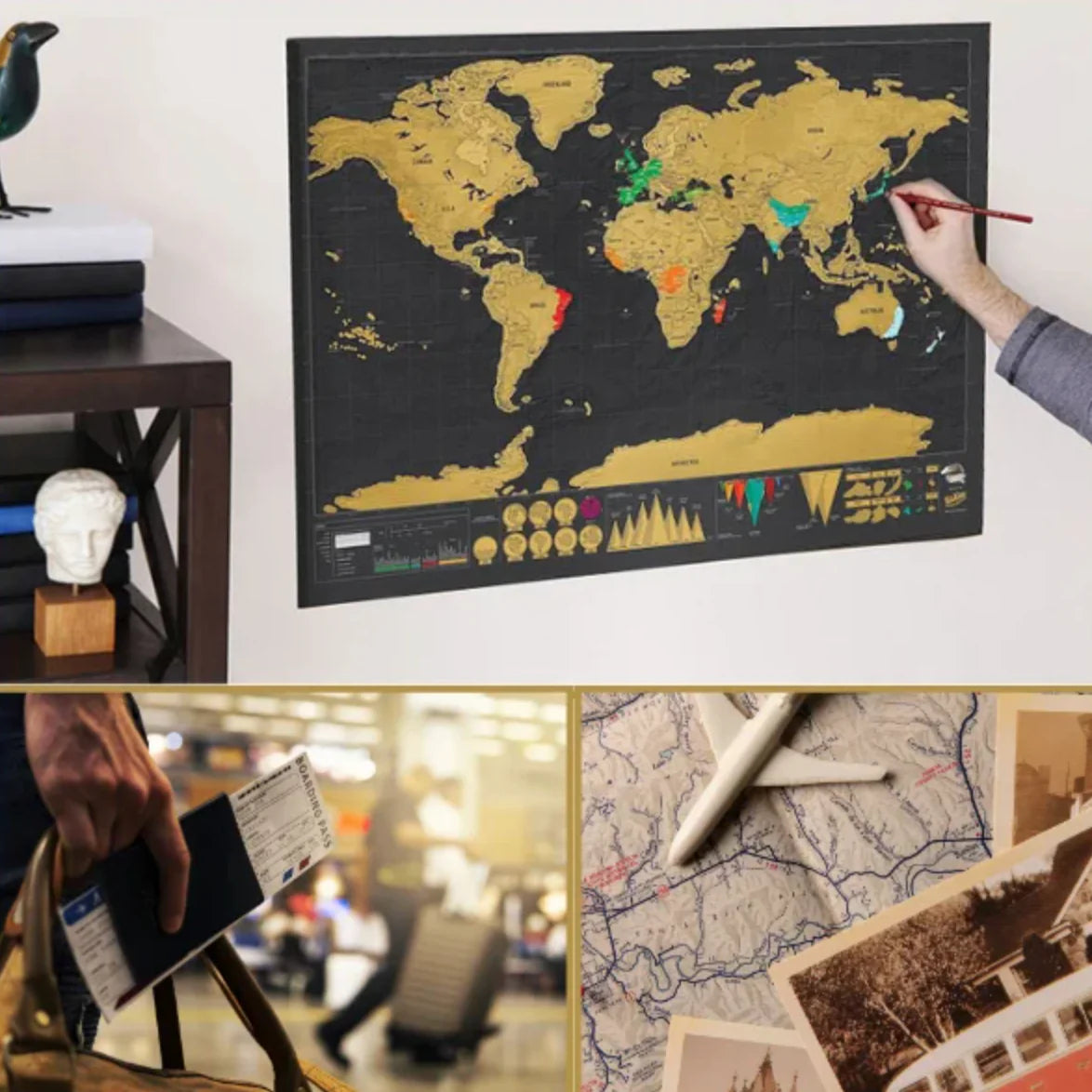 WanderMap – Rubbel-Weltkarte: Halte deine Reiseerinnerungen lebendig