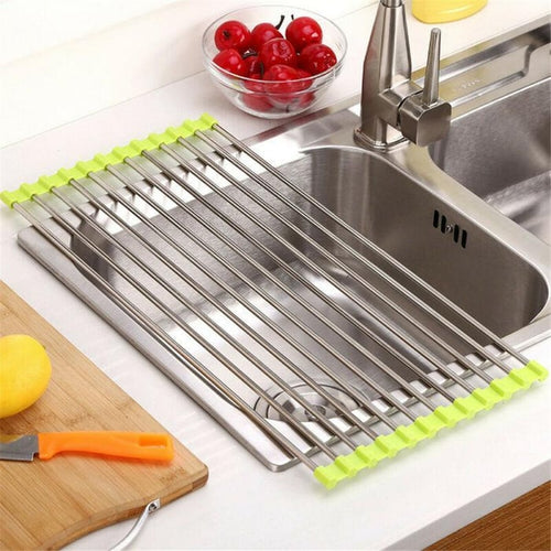 Roll-E Rack™ - Opprullbart tørkestativ i rustfritt stål | 34% rabatt