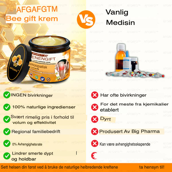 AFGAFG™ Bienegift-Smertefri Krem – Lindrer Smerter, Hevelser og Fremmer Beinhelse