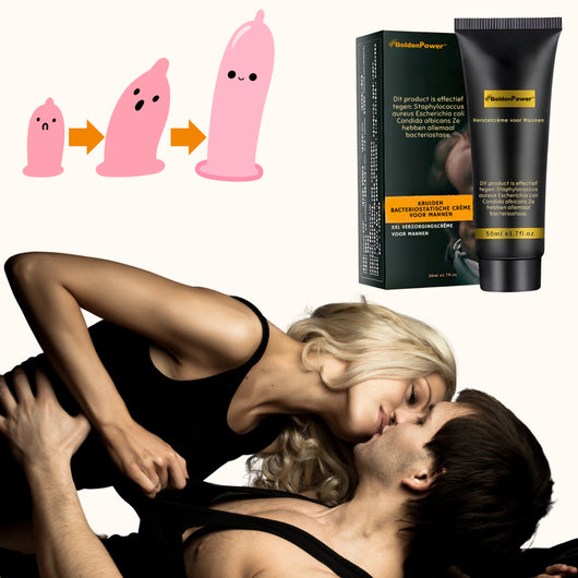 GoldenPower™ krem | Forstørre penis med 10 cm på 4 uker og hold opptil 2 timer lenger!