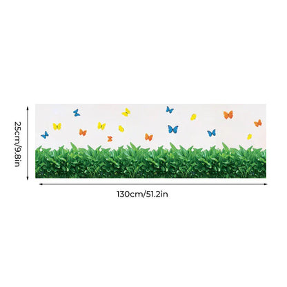 Wondever Väggdekaler – Natur 3D Blommor och Grönt Gräs Väggdekoration