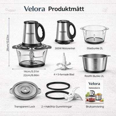Velora - Perfekt för baby food & familjemiddagar