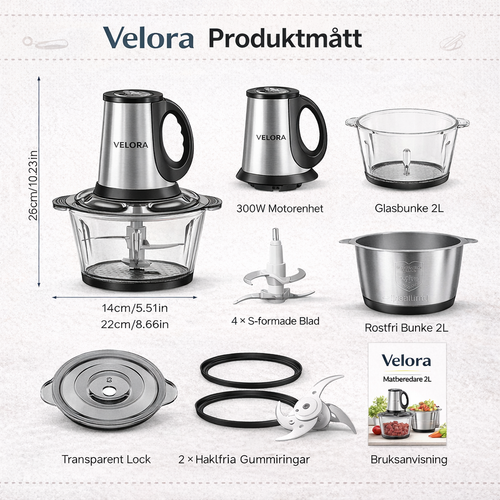 Velora - Perfekt för baby food & familjemiddagar