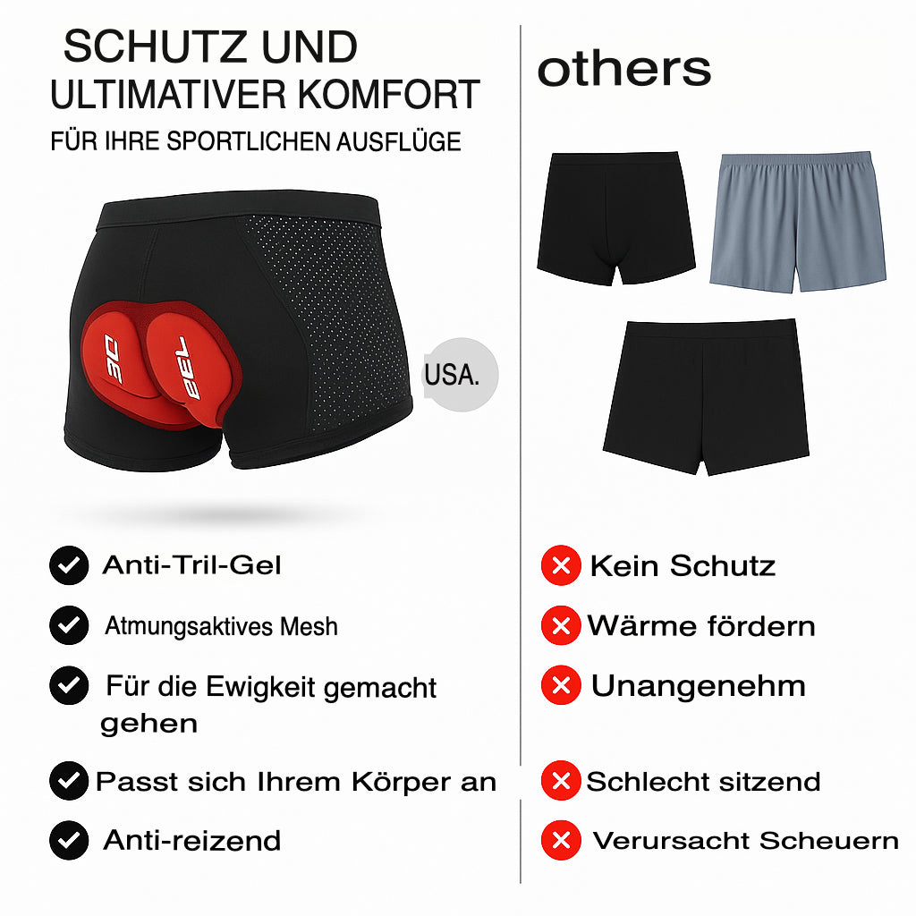 Sag dem Sattelschmerz Lebewohl – mit der 5D Gel Boxer von Ozalos