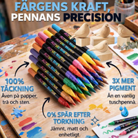 Velora Akrylpennor - 100% TÄCKNING Även på papper, trä och sten