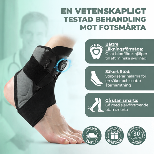 Velora® Stabiliserande fotledsstöd och omedelbar lindring av fotsmärta