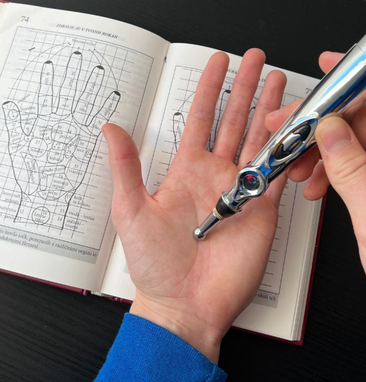 Akupunkturblyant for helbredelse og smertelindring.