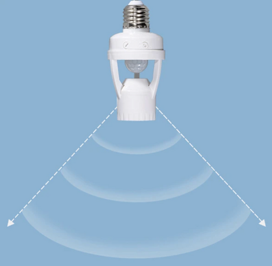 E27 Induktionslamphållare med LED Sensor och Säkerhetsfunktion
