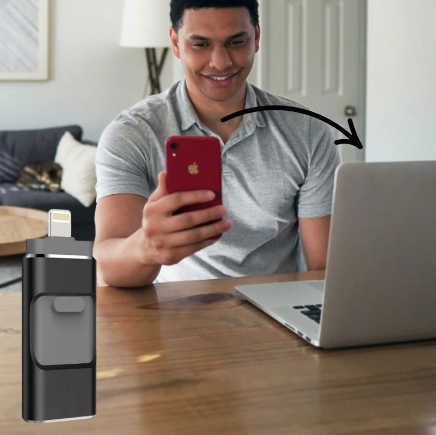 4 i 1 USB-minne - lynrask bildeoverføring