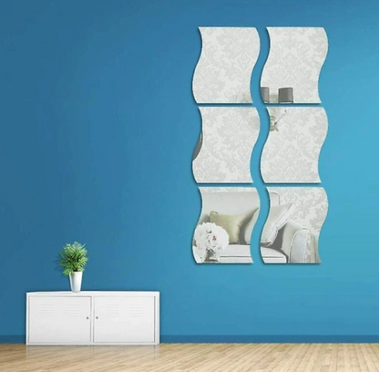 3D Spegel Väggdekor – Självhäftande & Stilren Heminredning