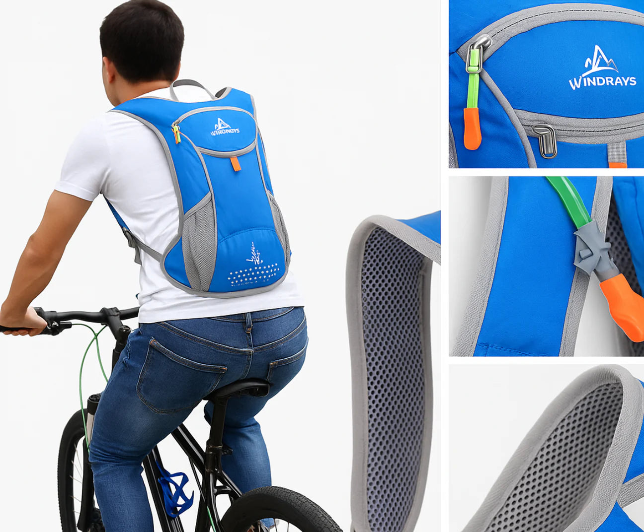 Vannavstøtende og multifunksjonell ryggsekk