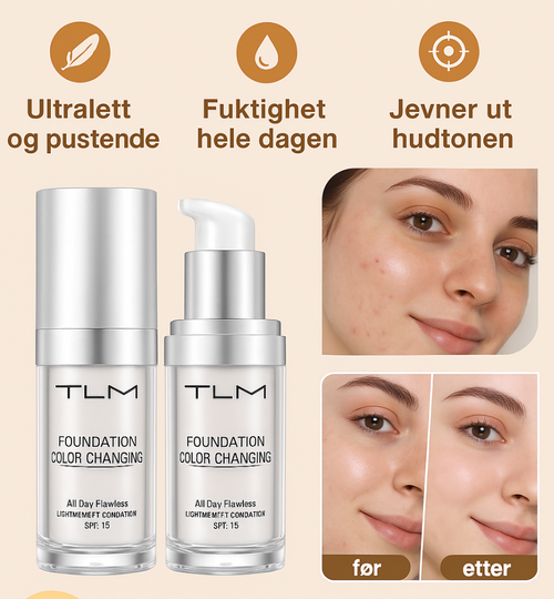TLM Fargeforvandlende Foundation – Perfekt Hud, Helt Enkelt