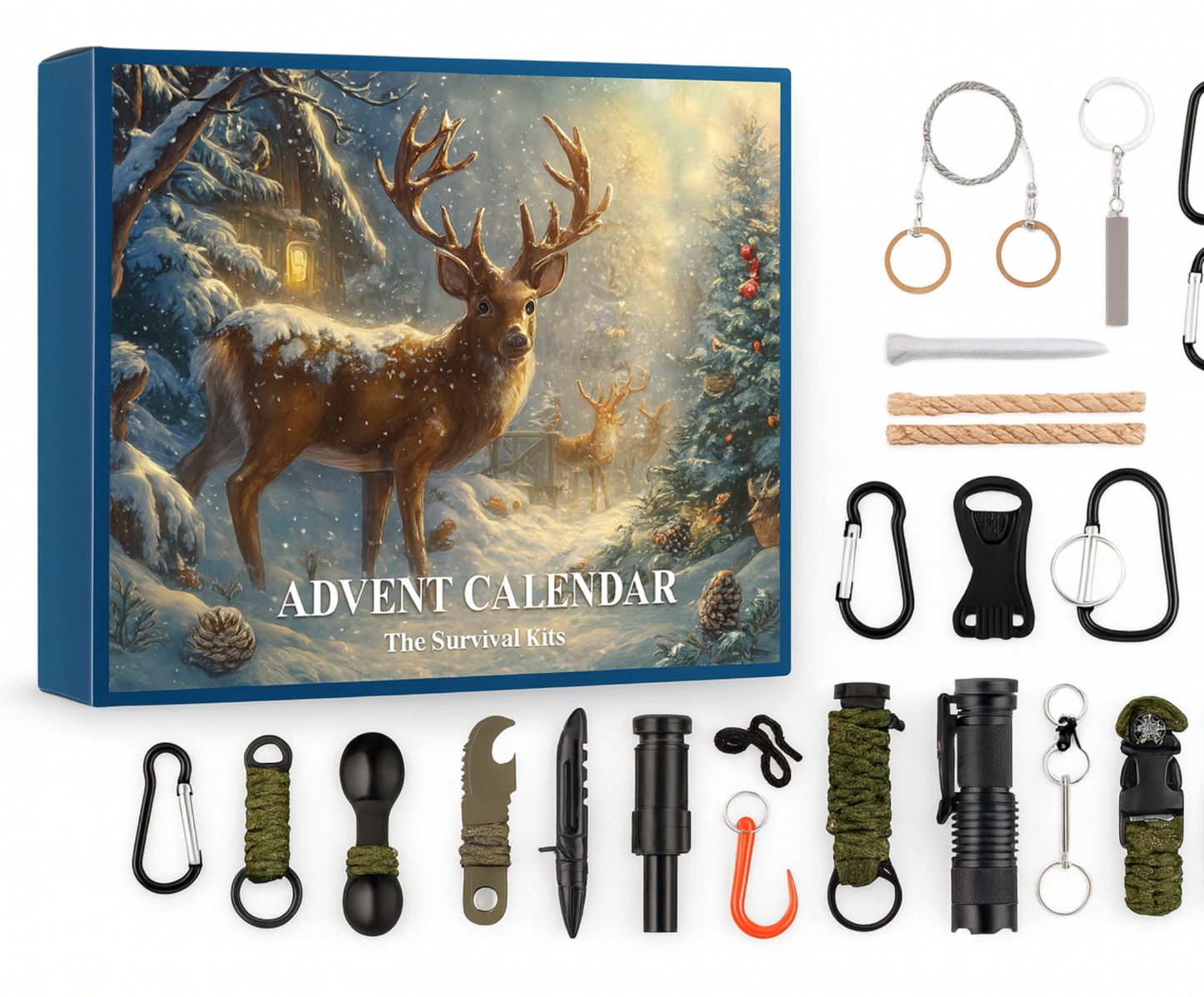 Survival Adventskalender voor Mannen – 24 dagen vol onmisbare survivaltools 🔦