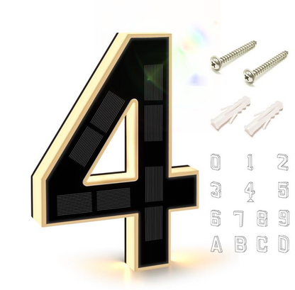 Solbelysta Husnummer - LED-skylt för modern & stilren exteriör