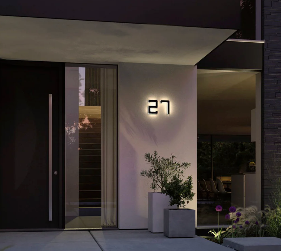 Solbelysta Husnummer - LED-skylt för modern & stilren exteriör