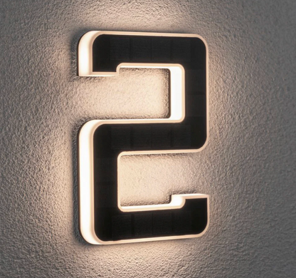 Solbelysta Husnummer - LED-skylt för modern & stilren exteriör