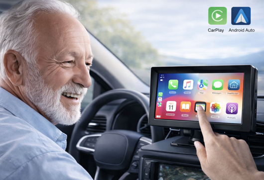 7-tums pekskärm med Trådlös Carplay - Uppgradera din körupplevelse på 10 sekunder 🚗
