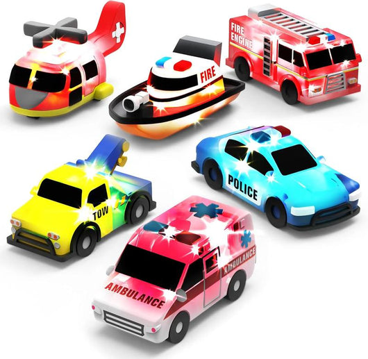 Ljusande Badleksaker Utryckningsfordon (6-pack)🚨