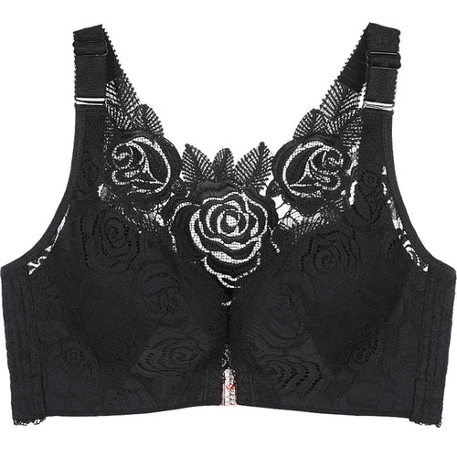 Blossom™ - Push up-bh med frontlukning og rosenbroderi | 30% Rabatt