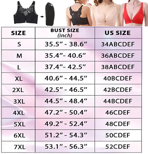 Blossom™ - Push up-bh med frontlukning og rosenbroderi | 30% Rabatt