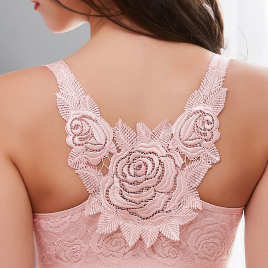 Blossom™ - Push up-bh med frontlukning og rosenbroderi | 30% Rabatt