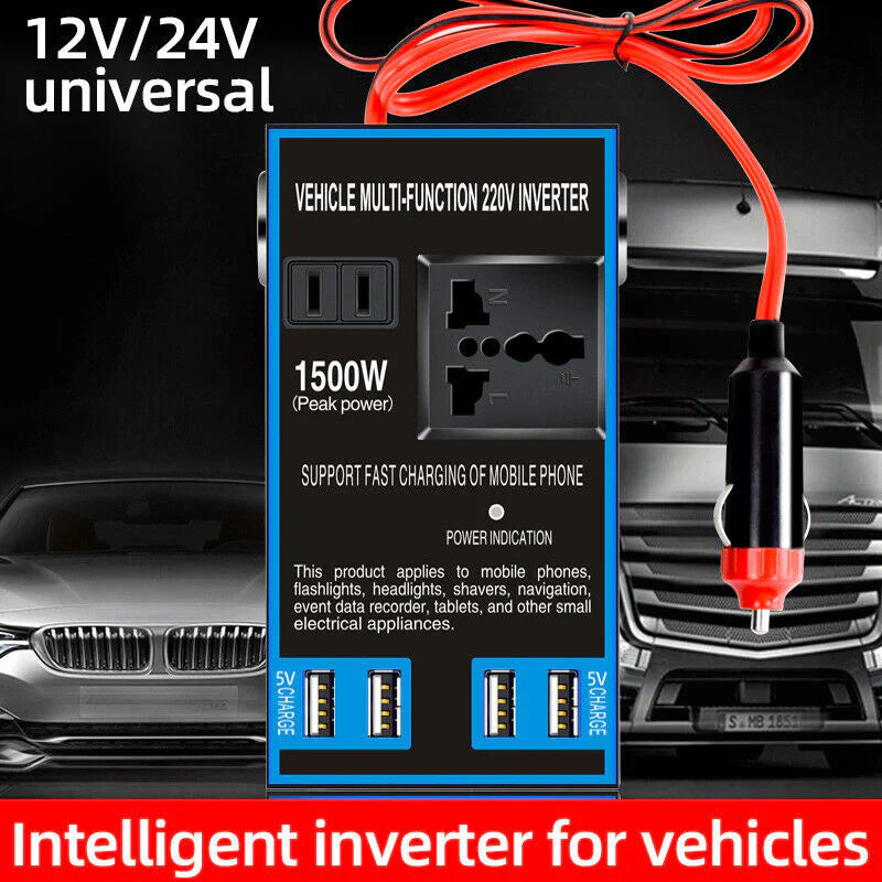 Premium 300W Inverter - Det perfekta resesällskapet för camping och resor!