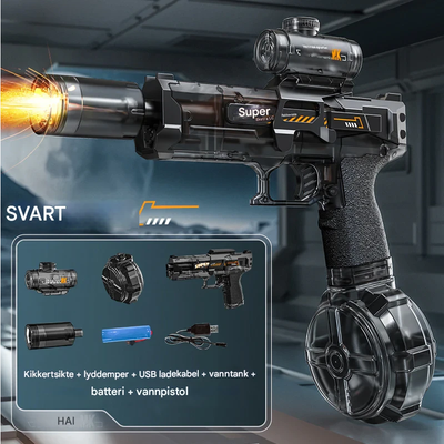 Elektrisk vannpistol med iseksplosjon – for actionfylte vannkamper!