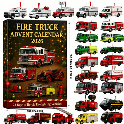 Calendario dell'Avvento Camion dei Pompieri 2026 | 24 Veicoli dei Vigili del Fuoco