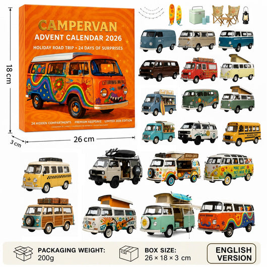 Calendario dell'Avvento Campervan 2026 | 24 Furgoncini in Miniatura