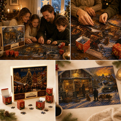 Calendario dell'Avvento Puzzle, 24 scatole numerate e 1008 pezzi