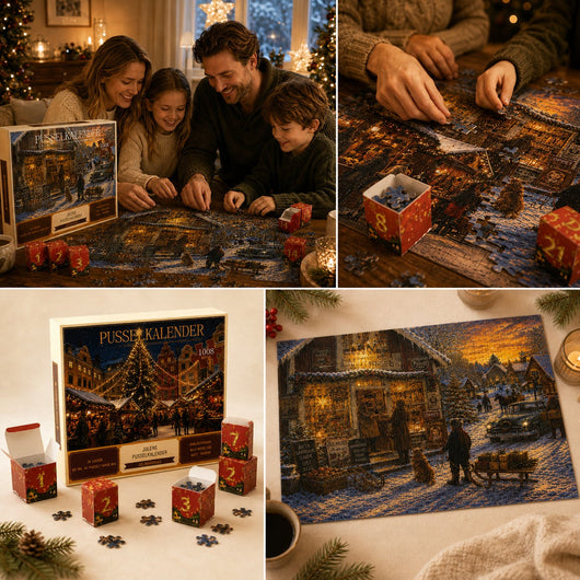 Calendario dell'Avvento Puzzle, 24 scatole numerate e 1008 pezzi