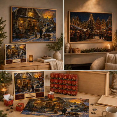 Calendario dell'Avvento Puzzle, 24 scatole numerate e 1008 pezzi