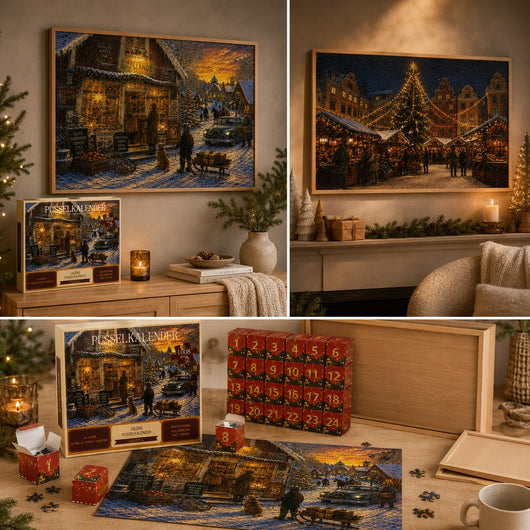 Calendario dell'Avvento Puzzle, 24 scatole numerate e 1008 pezzi